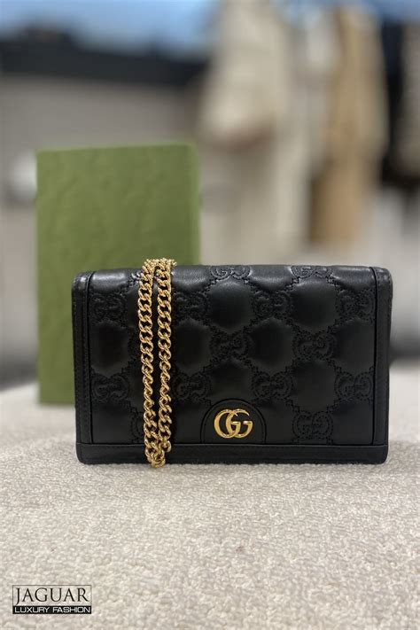 gucci matelasse chain wallet